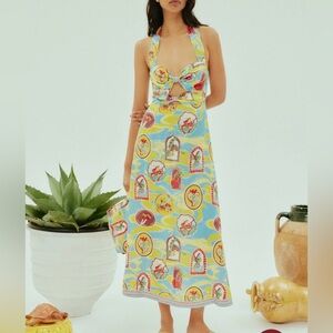 Alemais Multicolor Printed Midi Dress